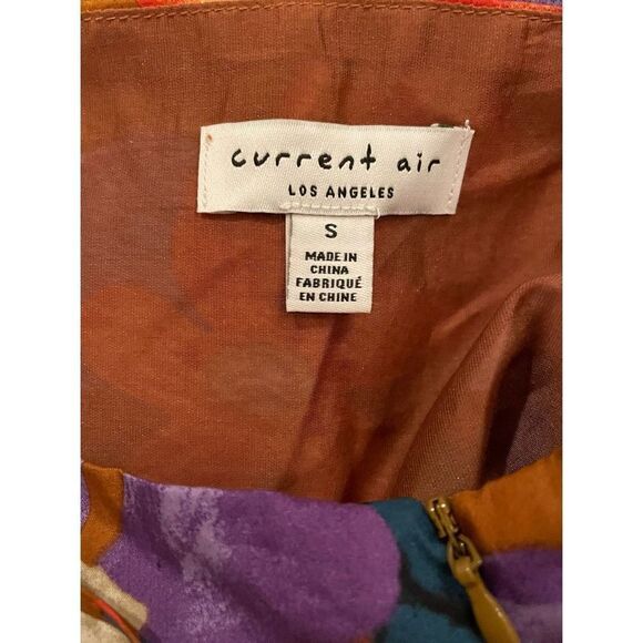 Current Air Floral Pleated Midi Dress 100% Cotton Size Small - Picture 11 of 11